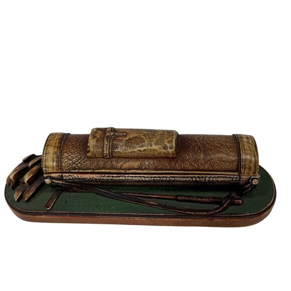 Vintage Golf Pen Holder Desk Organizer Resin Office Decor 10” - Picture 2 of 9